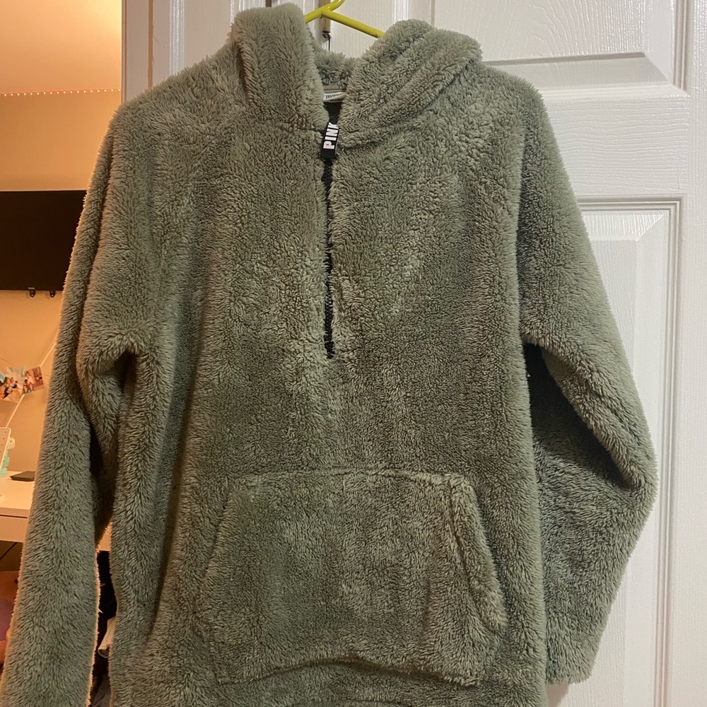 PINK Sherpa Half Zip Up